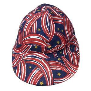 Kromer Fitted Cadet Army Cap Multicolor 7 3/8 Patriotic Stars Stripes Vintage